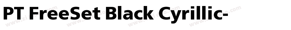 PT FreeSet Black Cyrillic字体转换